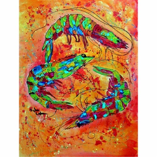 11 x 15 in. Shrimp Flag Garden Size Perspective: front