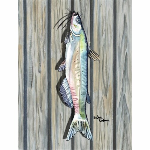 11 x 15 in. Fish Catfish Flag Garden Size Perspective: front