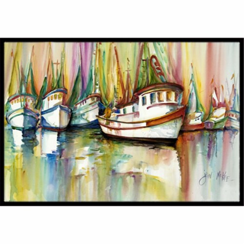 Shrimp Fleet Indoor & Outdoor Mat, 18 x 27 in. Perspective: front