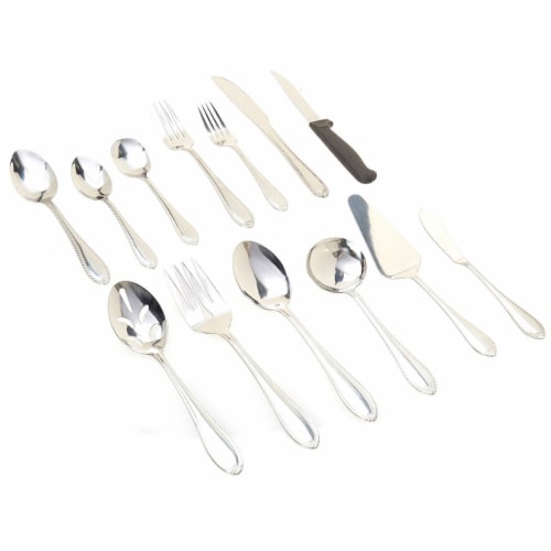 Wilmington Plus Flatware Set, 55 Piece Perspective: front