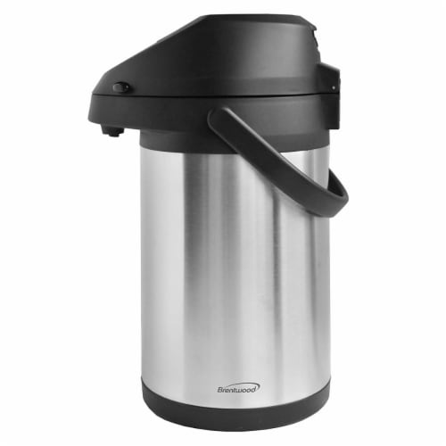 Airpot Hot & Cold Drink Dispenser, Stainless Steel Perspective: front