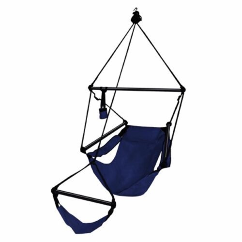 Chair Midnight Blue Aluminum Dowels Perspective: front