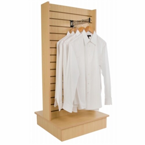 2-Way Slatwall Merchandiser - Maple Perspective: front