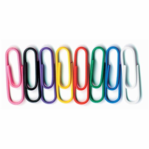 Vinyl Coated Paper Clips No 1 Size 100Pk Perspective: front