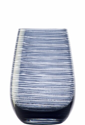 Stolzle Lausitz Twister Tumblers - Blue Perspective: front