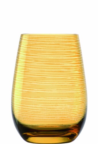Stolzle Lausitz Twister Tumblers - Amber Perspective: front