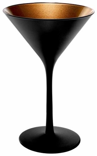 Stolzle Lausitz Olympia Cocktail Glasses - Matte Black/Bronze - 2 Pack Perspective: front