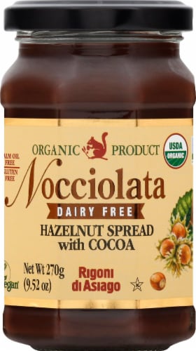 Rigoni di Asiago Nocciolata Organic Dairy - Free Hazelnut & Cocoa Spread Perspective: front