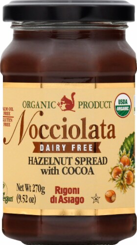 Rigoni di Asiago Nocciolata Organic Dairy - Free Hazelnut & Cocoa Spread Perspective: front