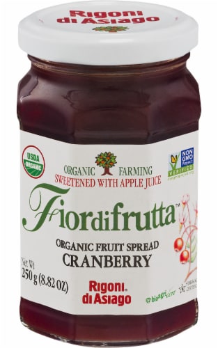 Rigoni di Asiago Organic Fiore Di Frutta Cranberry Fruit Spread Perspective: front