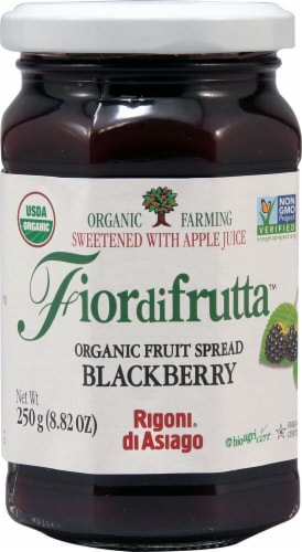 Rigoni di Asiago Fiordifrutta Organic Fruit Spread - Blackberry Perspective: front