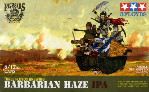 Three Floyds Brewing Barbarian Haze IPA Perspective: front