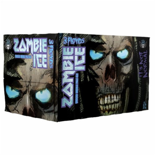 Three Floyds Zombie Ice Double Pale Ale Cans Perspective: front