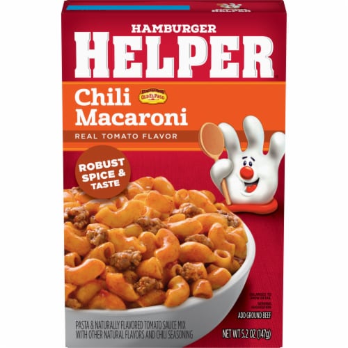 Hamburger Helper Chili Macaroni Pasta Box Perspective: front