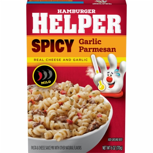 Hamburger Helper® Spicy Garlic Parmesan Perspective: front