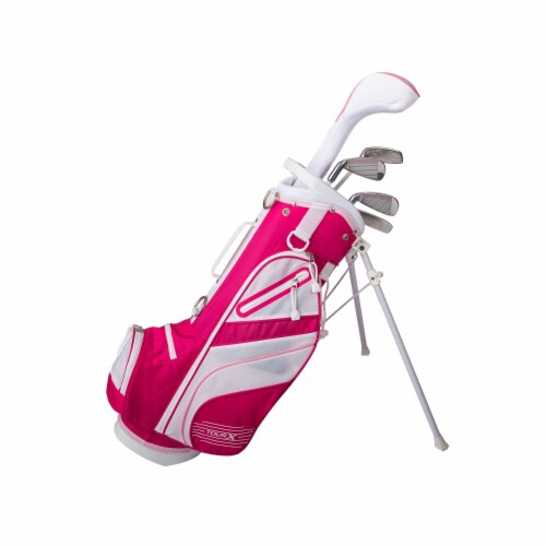 Merchants of Golf 21530 Tour X Size 1 Pink 5pc Jr Golf Set w Stand Bag