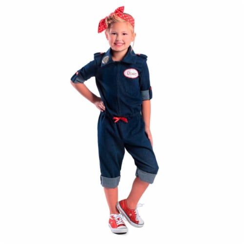 Princess 410323 Girls Rosie the Riveter Child Costume - Extra Small Perspective: front