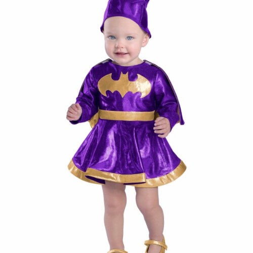 Prin5500 Baby Batgirl Dress & Diaper Cover Set Costume&#44; 6-12 Months Costume Perspective: front