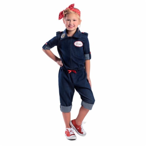 Princess Paradise 278036 Halloween Girls Rosie The Riveter Costume - Large Perspective: front