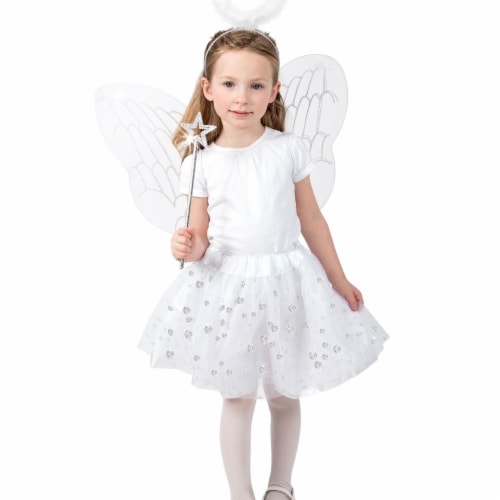 BuySeasons 402498 Girls Angel Skirt Set Costume, Medium 8 Perspective: front