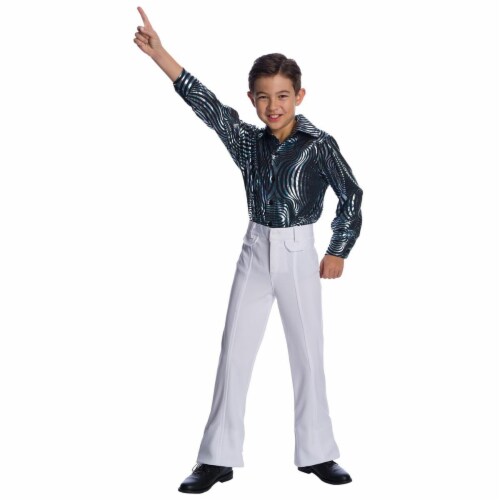 Charades Costumes Halloween Boys Sychedelic Swirl Disco Shirt - Large Costume Perspective: front