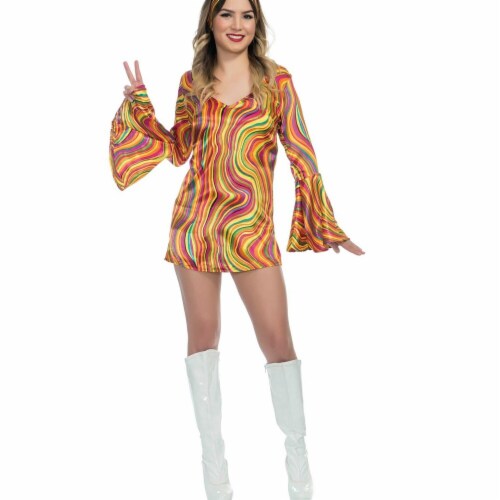 Charades Costumes Halloween Girls Rainbow Lights Disco Diva Costume Extra Small Costume small QFC