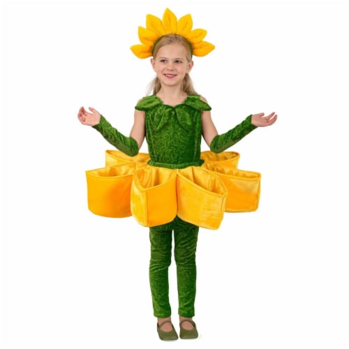 Princess Paradise Halloween Girls Sunflower Petal Pocket Costume - Medium Costume Perspective: front