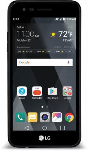 AT&T LG Phoenix 3 Prepaid Smartphone - Black Perspective: front