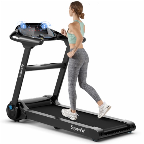 Goplus 2.25 hp folding treadmill running machine led touch display deals