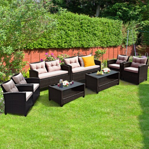 Gymax 8 sales piece patio set