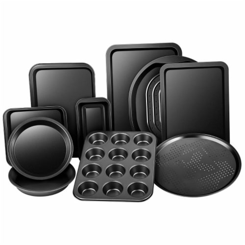 10 Piece Nonstick Bakeware Set Baking Roasting Pizza Crisper Muffin Cake  Pans, 1 unit - Baker's