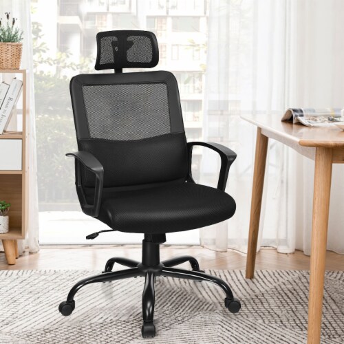 Mesh Office Chair High Back Ergonomic Swivel Chair w Lumbar Support Headrest 1 unit Smith s Food and Drug