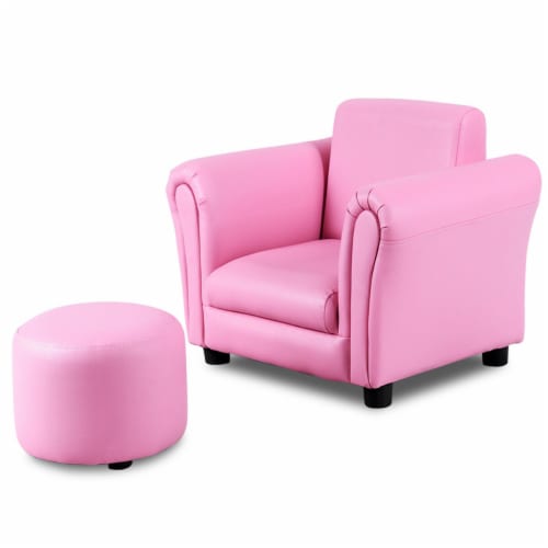 Costway Pink Kids Sofa Armrest Chair Couch Children Toddler