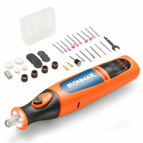 8V Lithium-Ion Cordless Rotary Tool Kit 5 Speed w/ 40 Accessories & LED Light 8V Lithium-Ion Cordless Rotary Tool Kit 5 Speed w/ 40 Accessories & LED Light