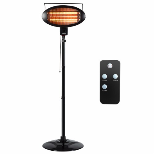 Costway 1500W Electric Patio Heater Freestanding Warmer Remote Control