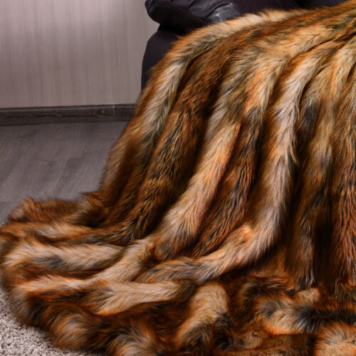 Costway Luxury Plush Faux Fur Throw Blanket Soft Warm Fluffy Bed Couch 54 x 36 60 x 84 X 58 Metro Market