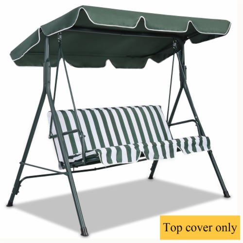 Costway Swing Top Cover Canopy Replacement Porch Patio Outdoor 66''x45'' 75''x52'' 77''x43'' Perspective: front