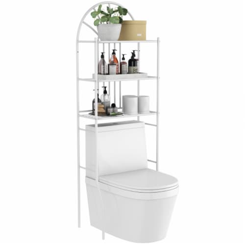 3-Tier The Toilet Bathroom Rack White