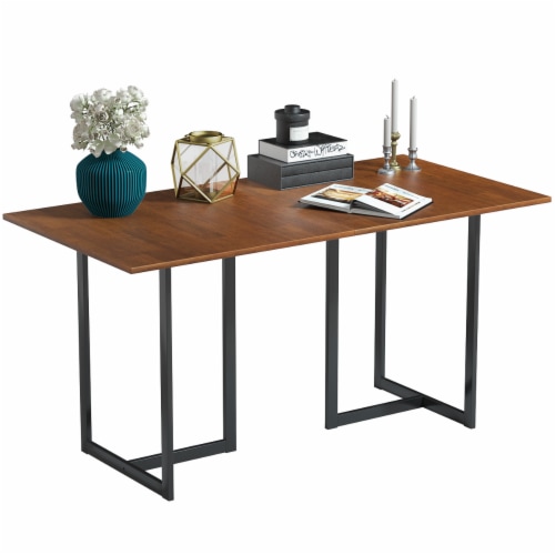 Costway 60 Console Dining Table Rectangular Kitchen Table w