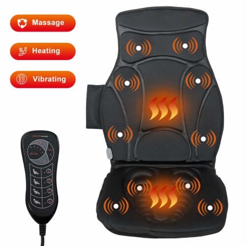 Electric Massage Seat Cushion Pad Shiatsu Kneading Vibration Heat Neck Back  Home Car, 1 - Kroger