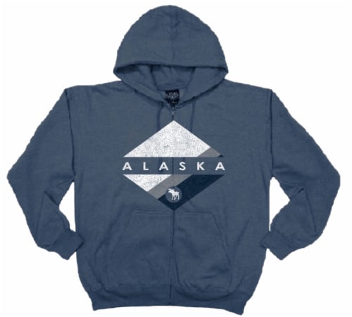 JC Marketing Alaska Moose Zip-Up Hoodie Perspective: front
