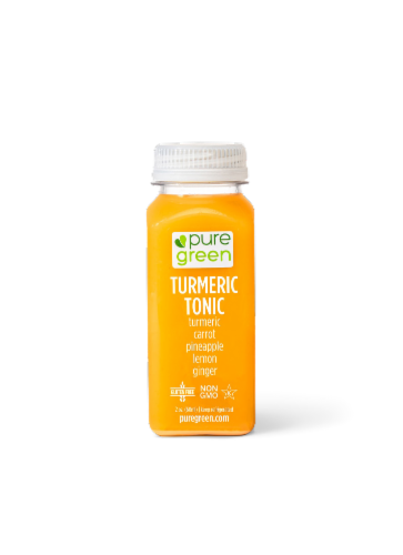 Pure Green Turmeric Tonic Shot Perspective: front