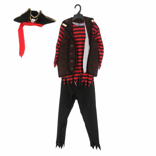 Seasons Shipwrecked Pirate Youth Size 4-6 Halloween Costume Perspective: front