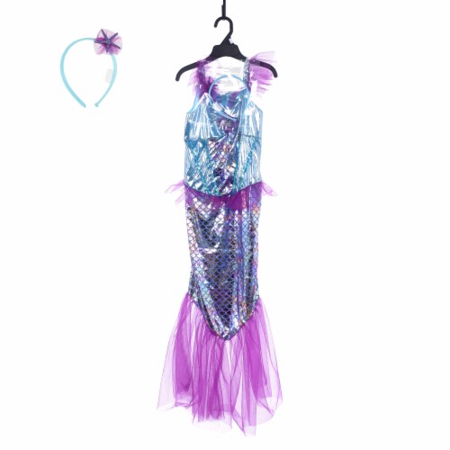 Seasons Youth 4-6 Iridescent Mermaid Costume Perspective: front