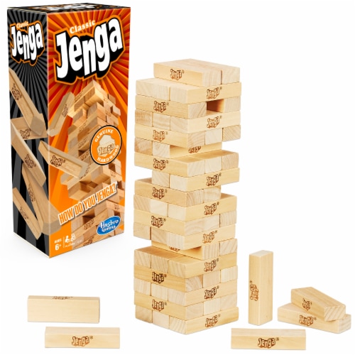Hasbro Classic Jenga Game Perspective: front