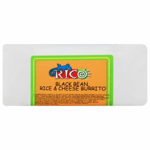 Rico Black Bean Rice & Cheese Burrito Perspective: front