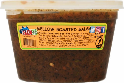 Rico Mellow Roasted Salsa Perspective: front