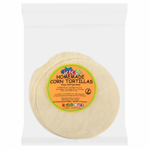 Rico Homemade Corn Tortillas Perspective: front