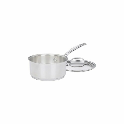 1.5 qt. Stainless Steel Saucepan with Lid Perspective: front
