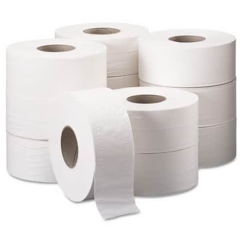 *  COTTONELLE JRT Jr. Jumbo Bath Tissue Roll- 9'' dia- 750 ft long- 12/Carton Perspective: front